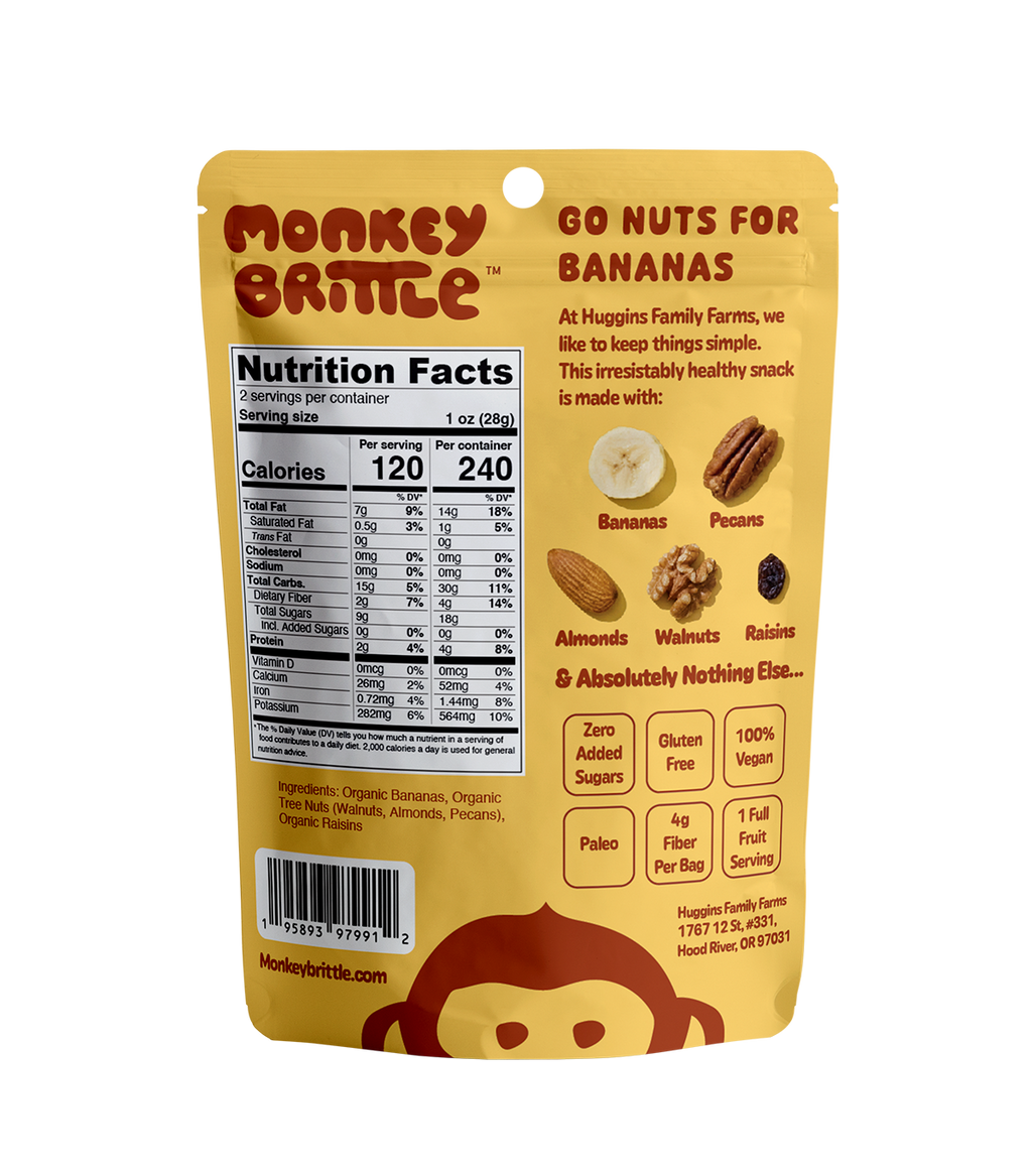 Huggins Family Farms - Monkey Brittle - Original - Case of (6) 2oz Bags
