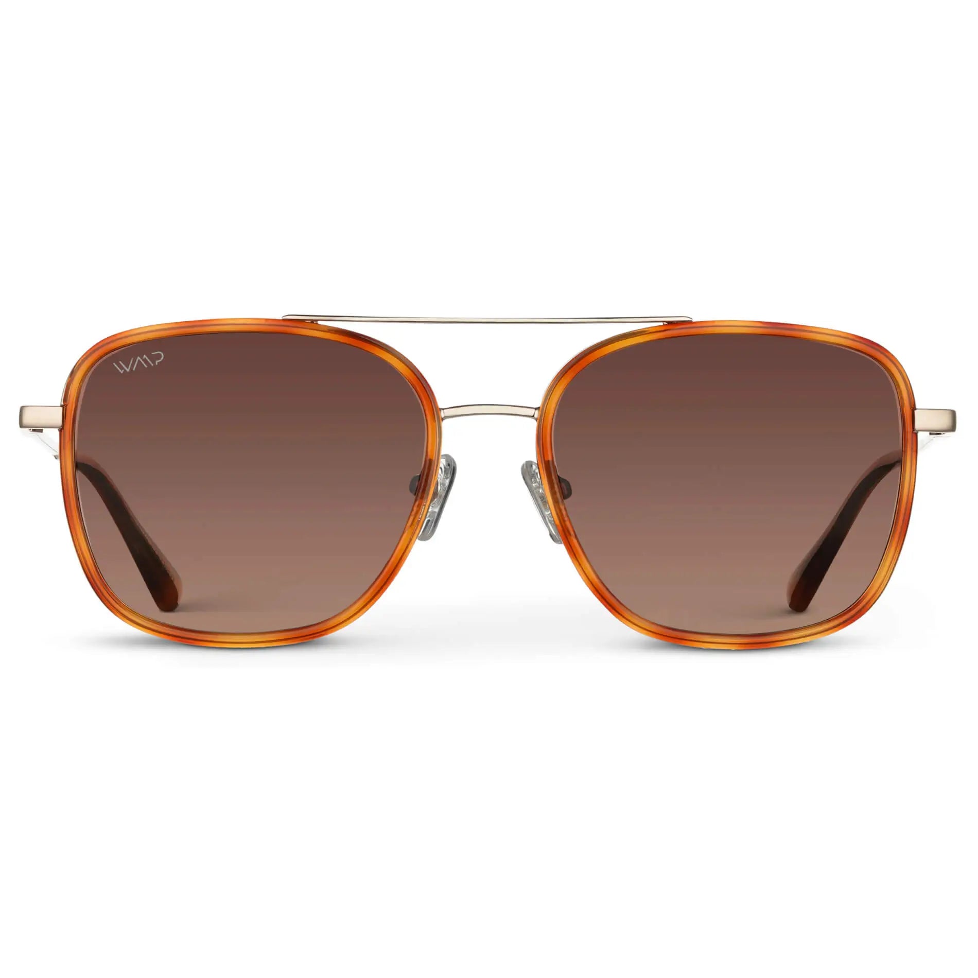 WMP Eyewear Gia polarized cat-eye sunglasses in sunset tortoise