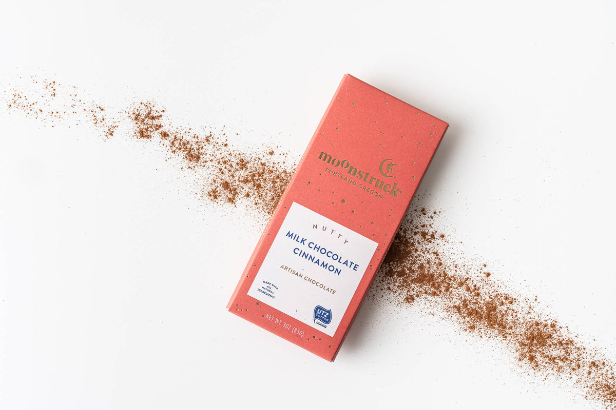 Moonstruck Chocolate Co - Nutty Milk Chocolate Cinnamon Bar