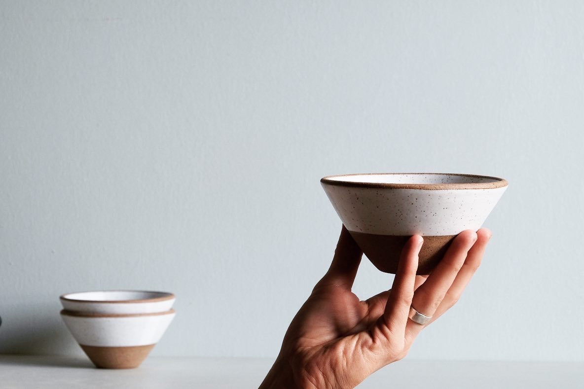 Wolf Ceramics dessert bowl, wheel-thrown stoneware
