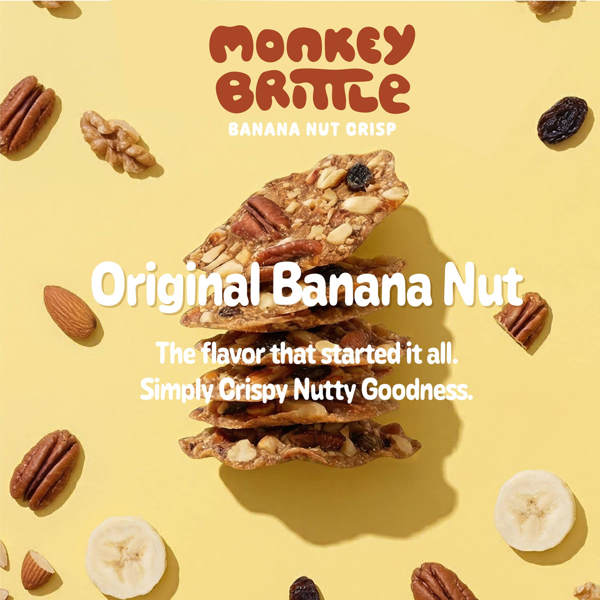 Huggins Family Farms - Monkey Brittle - Original - Case of (6) 2oz Bags
