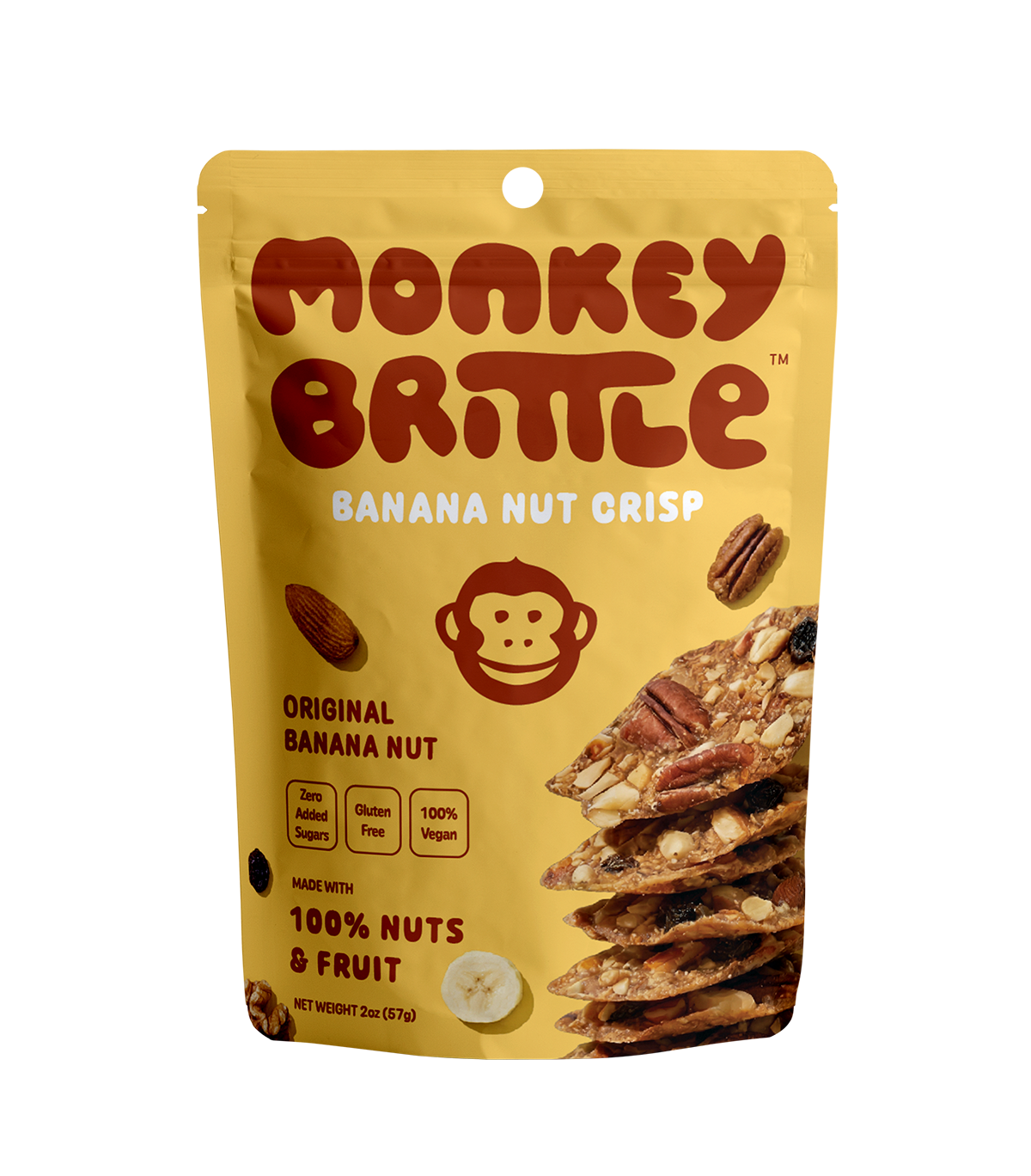 Huggins Family Farms - Monkey Brittle - Original - Case of (6) 2oz Bags