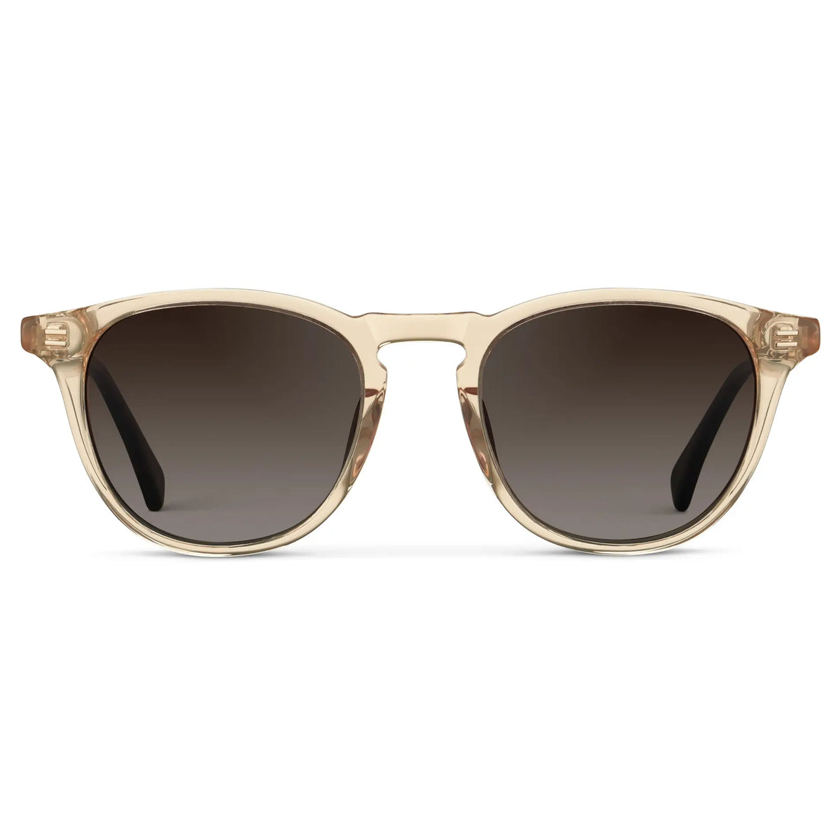 WMP Eyewear Cameron polarized sunglasses in sand brown with brown gradient lens