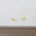Kris Nations lightning bolt stud earrings in 18k gold vermeil