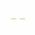 Kris Nations bar dash stud earrings in 18k gold vermeil