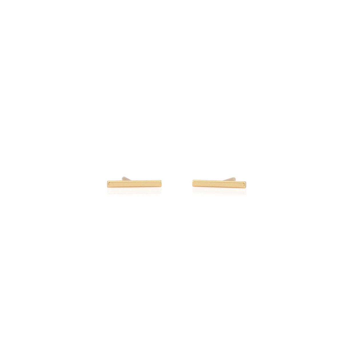 Kris Nations bar dash stud earrings in 18k gold vermeil