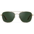 WMP Eyewear Fox gold wire sunglasses with smoke green lens
