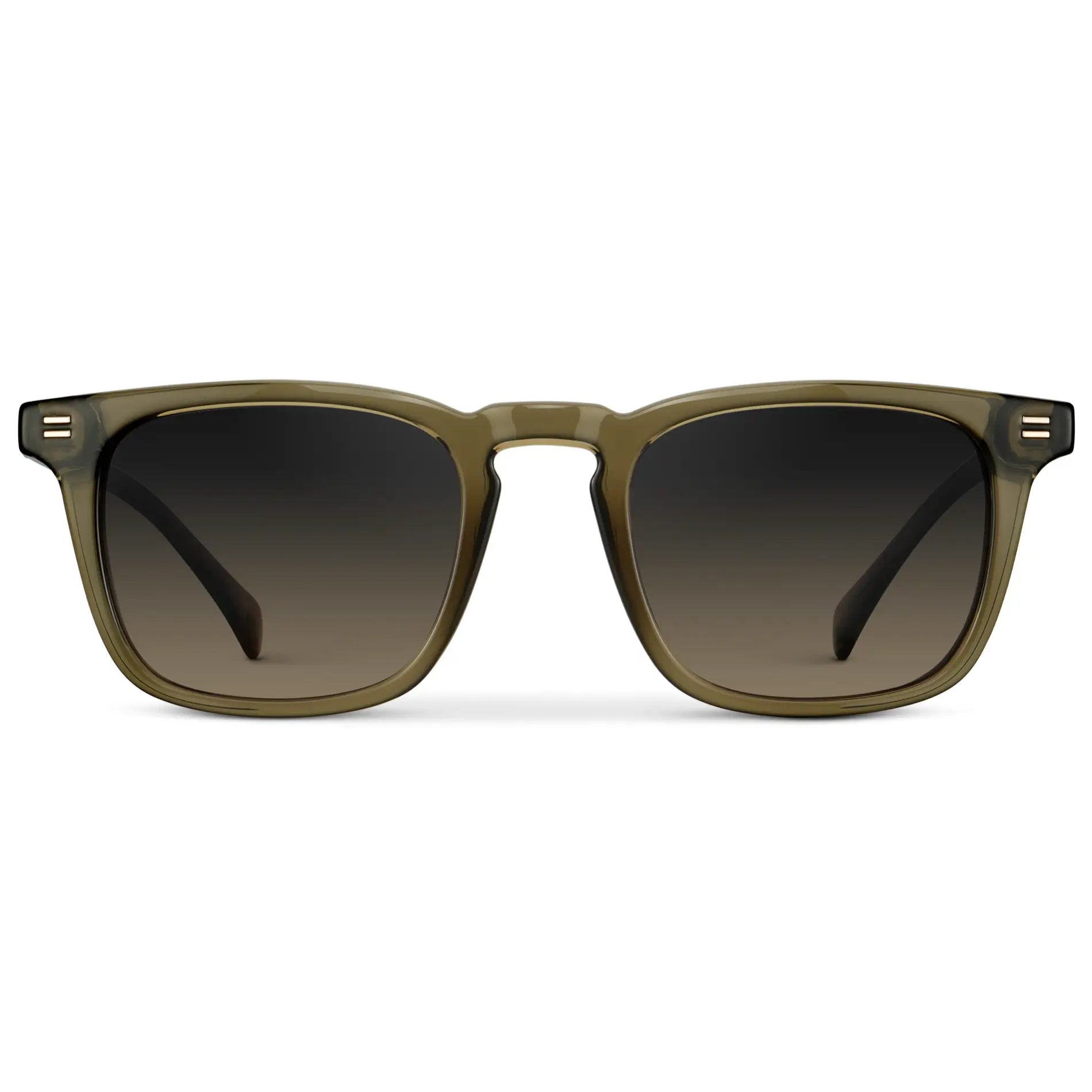 WMP Eyewear Grant rectangular polarized sunglasses in khaki green