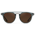 WMP Eyewear Hayes round polarized sunglasses in stone blue