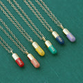 Kris Nations chill pill enamel necklace