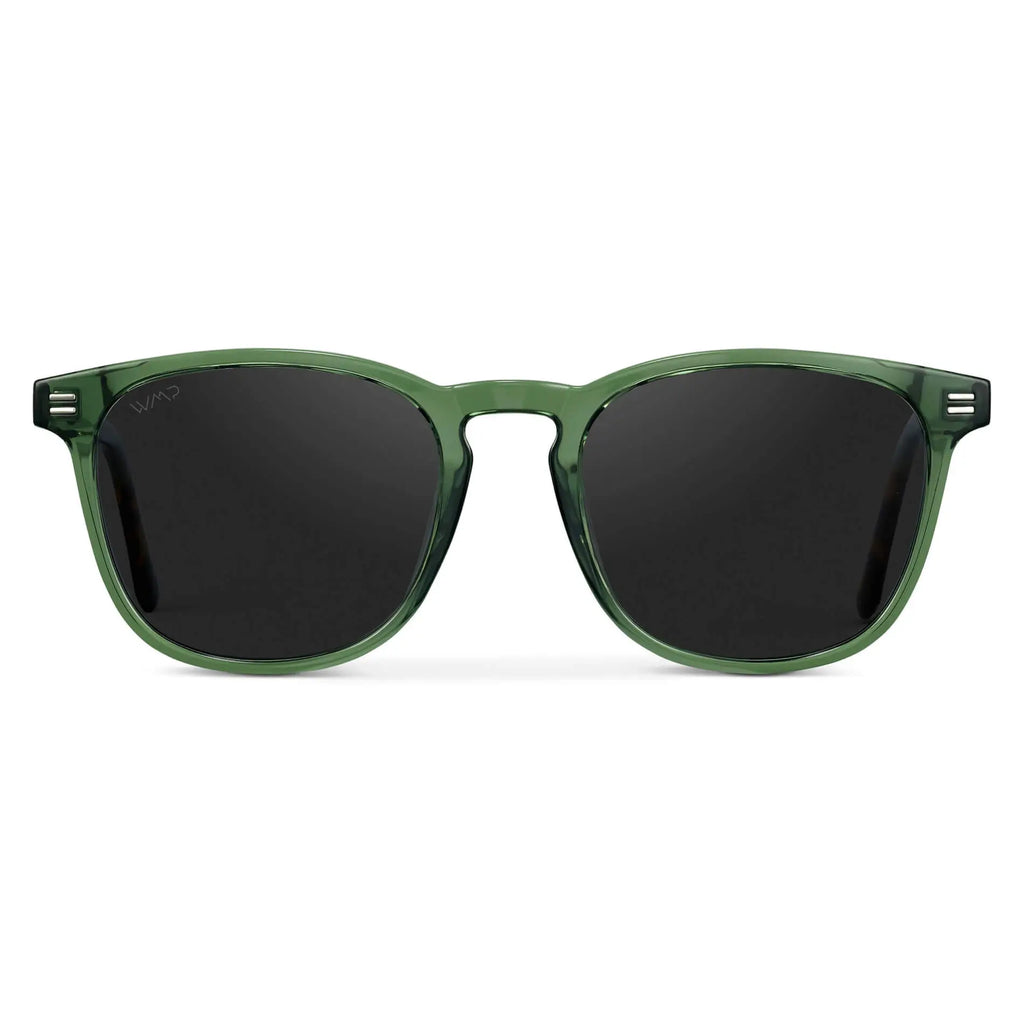 WMP Eyewear Nick polarized sunglasses in emerald green with black lens