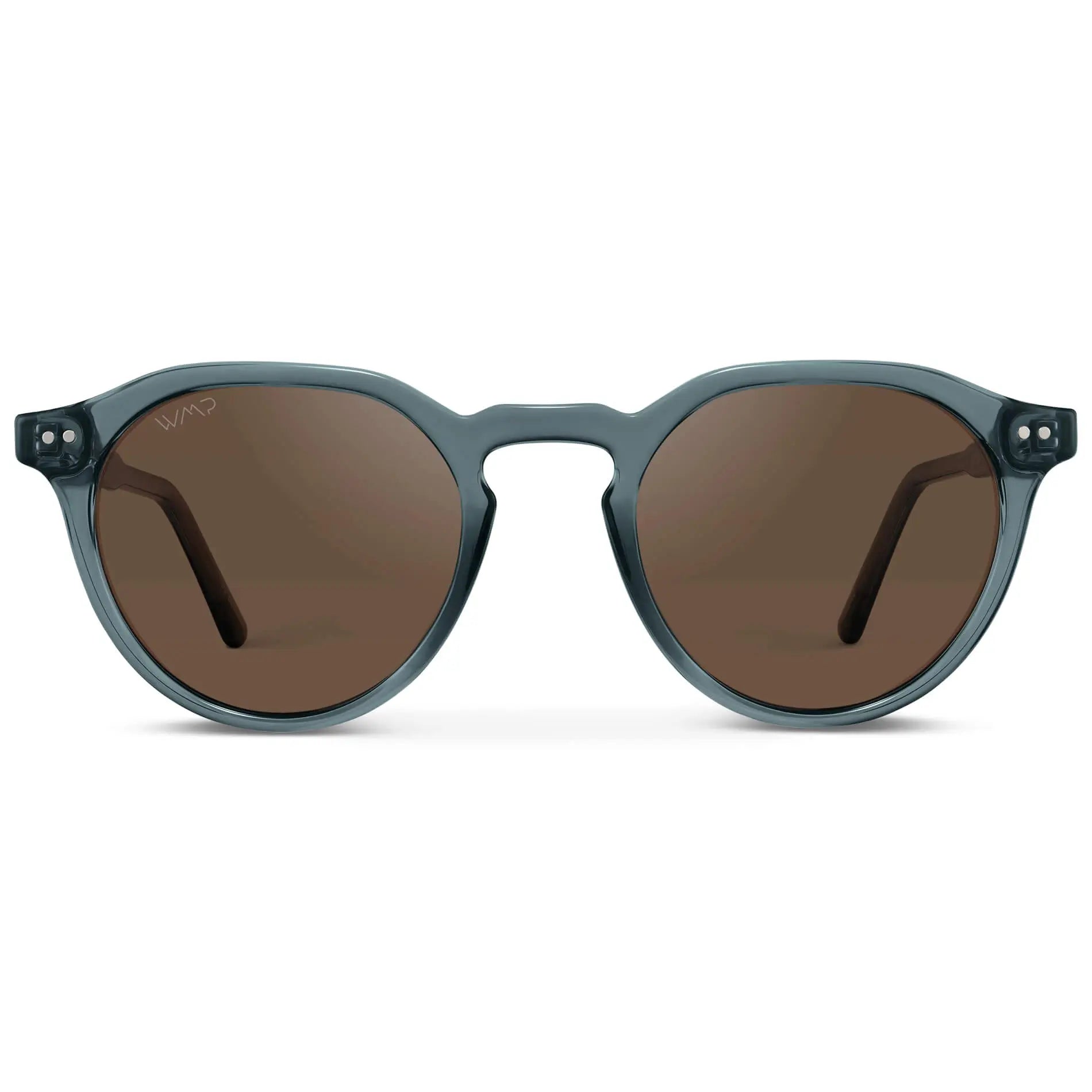 WMP Eyewear Ralph polarized sunglasses in crystal stone blue