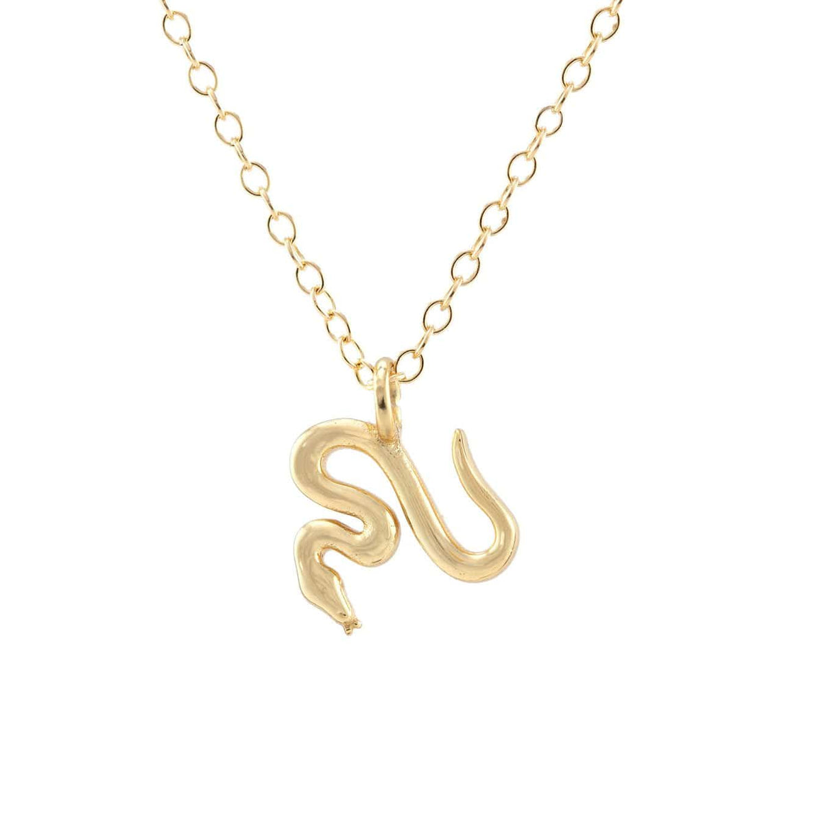 Kris Nations snake charm necklace in 18k gold vermeil