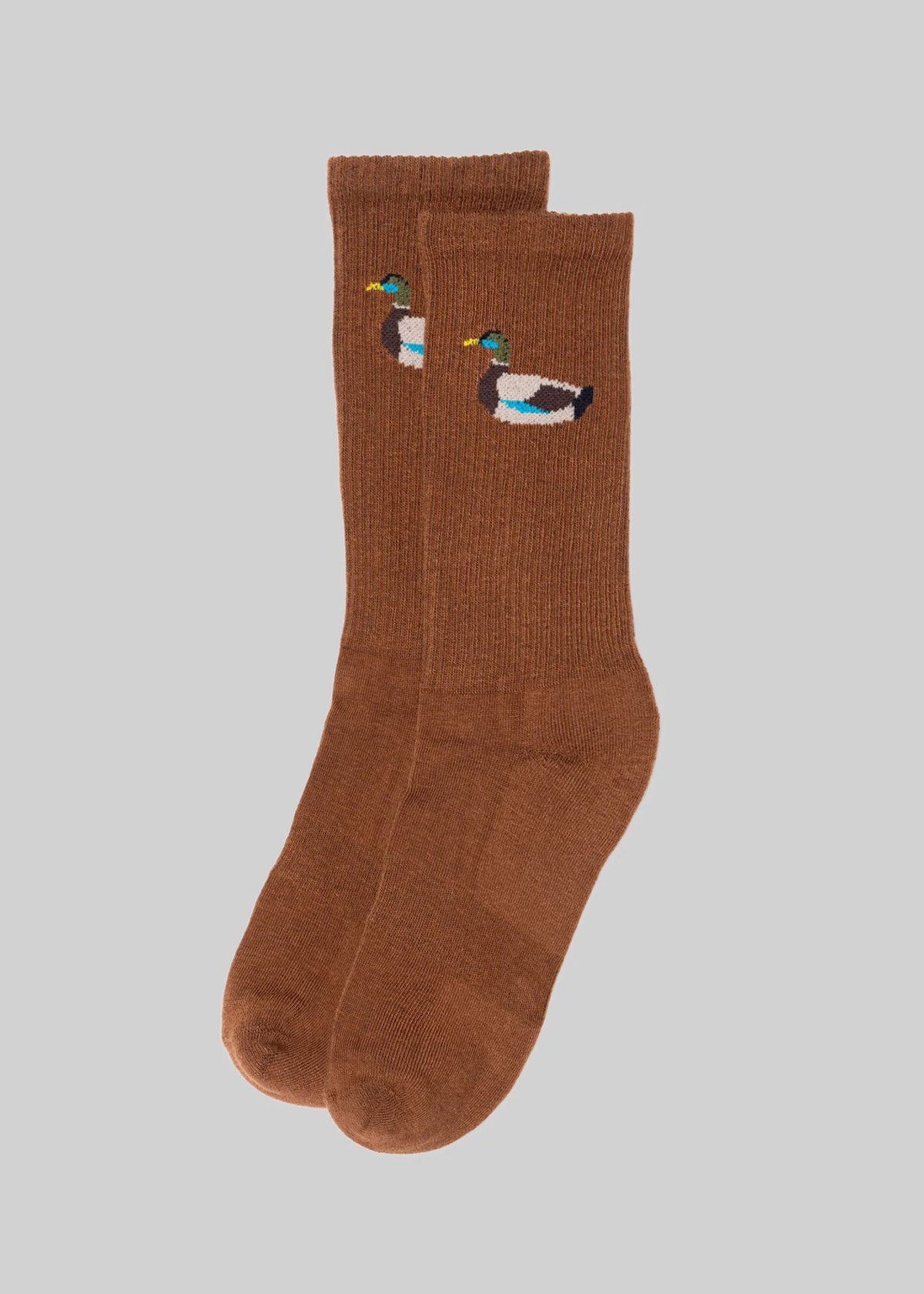 American Trench Zoo Crew Sock, Brown Duck