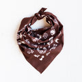 Brown Bandana, vintage illustrations, hand screen printed by Maryink