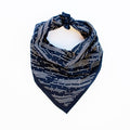 Navy Bandana, shooting star print, hand printed by Maryink