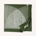 Olive Green Bandana, abstract hill print, hand printed by Maryink