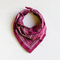 Wine Bandana, modern halftone print, hand printed by Maryink