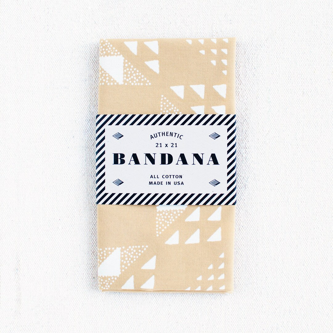 Sand Bandana, quilt pattern, hand printed by Maryink
