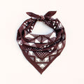 Brown Bandana, quilt pattern, hand printed by Maryink