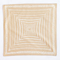 Khaki Bandana, fizzy geometric print, hand printed by Maryink