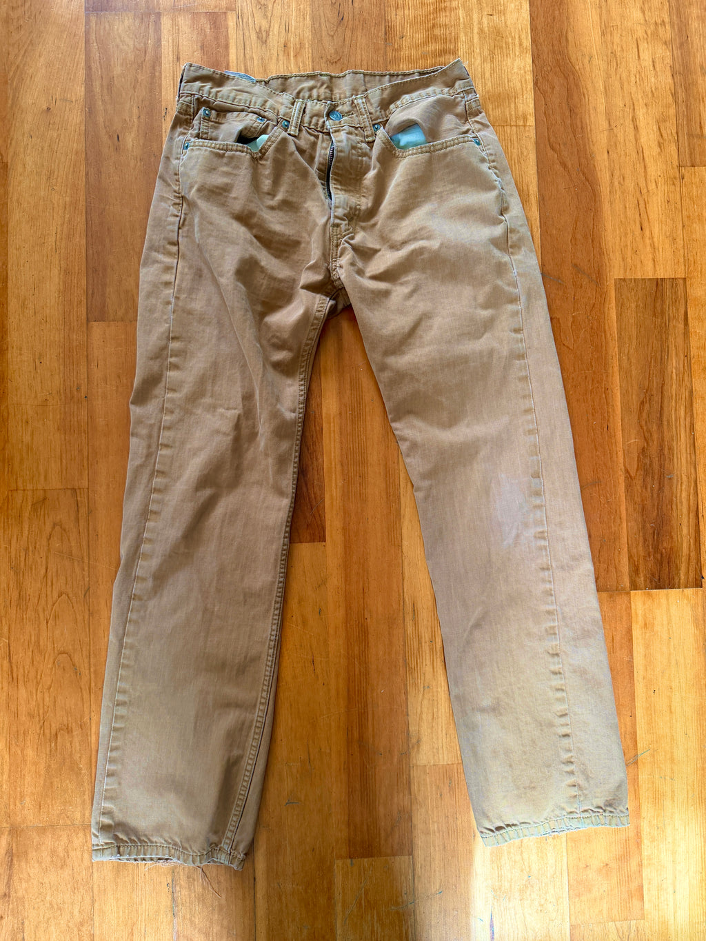 tk uchi. unwashed vintage Levi's — 31/32 Tan